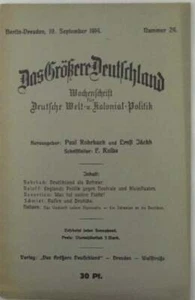 authors / Das Grossere Deutschland Wochenschrift fur Deutsche Welt-u - Bild 1 von 1