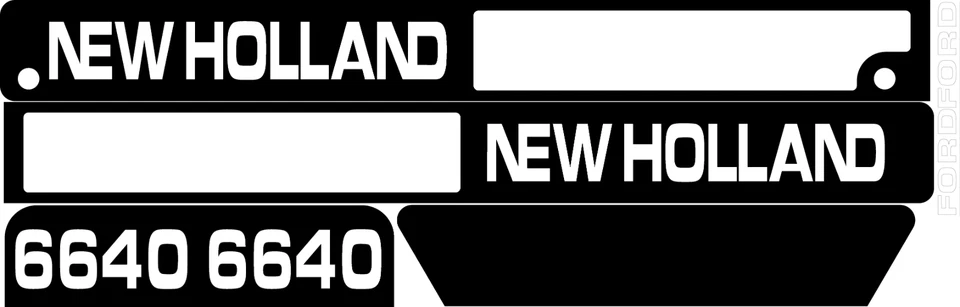 Juego de calcomanías para tractor New Holland 6640 Foto 1 de 1