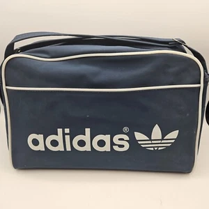 RARE 80s Vintage Navy Blue Adidas Basketball Sports Gym Bag 100% YugoSlavia - Picture 1 of 16