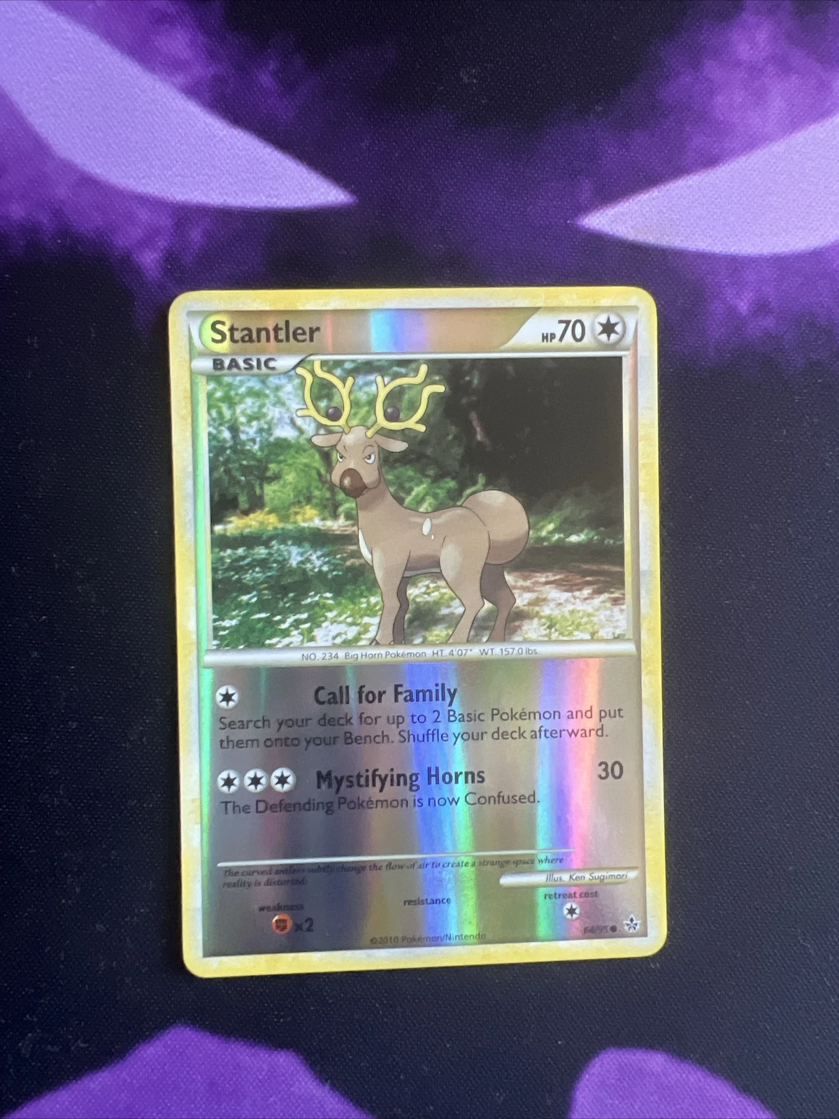 NM! Stantler - 64/95 - Common - Reverse Holo - Pokemon card - Unleashed - NM/LP