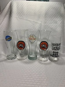 Mixed Lot Of Restaurant Beer Glasses Lot Of 5 - Picture 1 of 9
