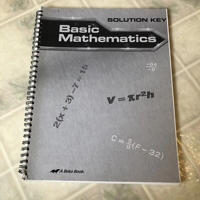 A Beka Basic Mathematics 7 Solution Key 2004 Spiral Bound - Image 1 of 3