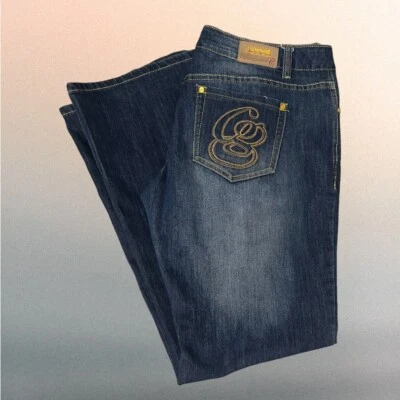 Coogi Jeans Women’s 13/14 Blue Denim Embroidered Back Pockets Logo Distressed - Image 1 of 4