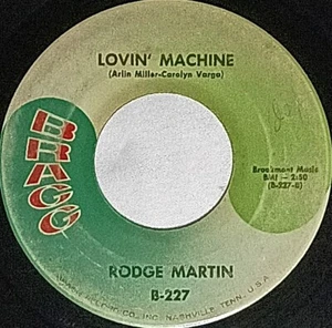 60's SOUL 45 HEAR Rodge Martin LOVIN MACHINE 1966 Bragg VG- - Picture 1 of 4
