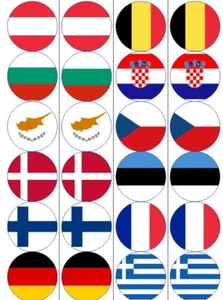 120 x PRECUT Edible Flag Cupcake Wafer Toppers - Different Countries, EU, Scot - Bild 1 von 1