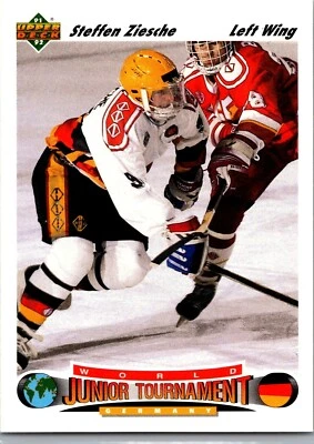 1991-92 Upper Deck Hockey - #679 Steffen Ziesche World Junior Cup - Image 1 of 2