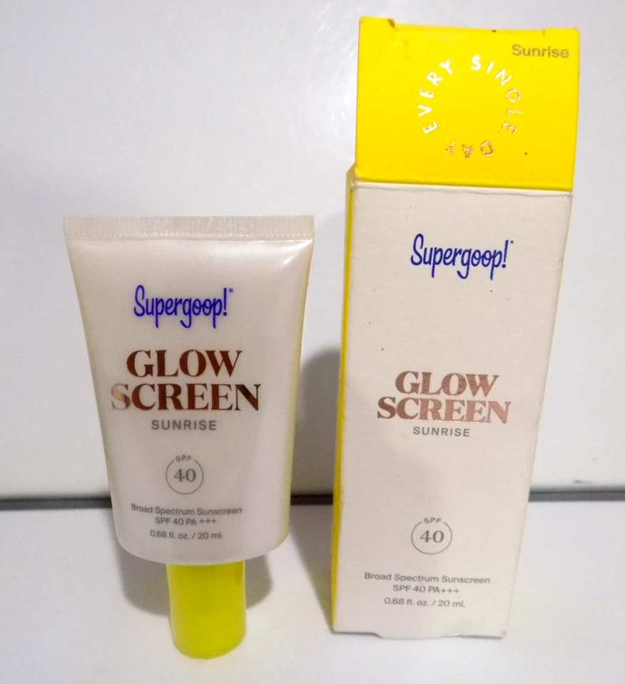 Protector solar SuperGoop Glow Screen "SUNRISE" SPF SPF 40 0,68 FL OZ caducidad 26/07 Foto 1 de 1