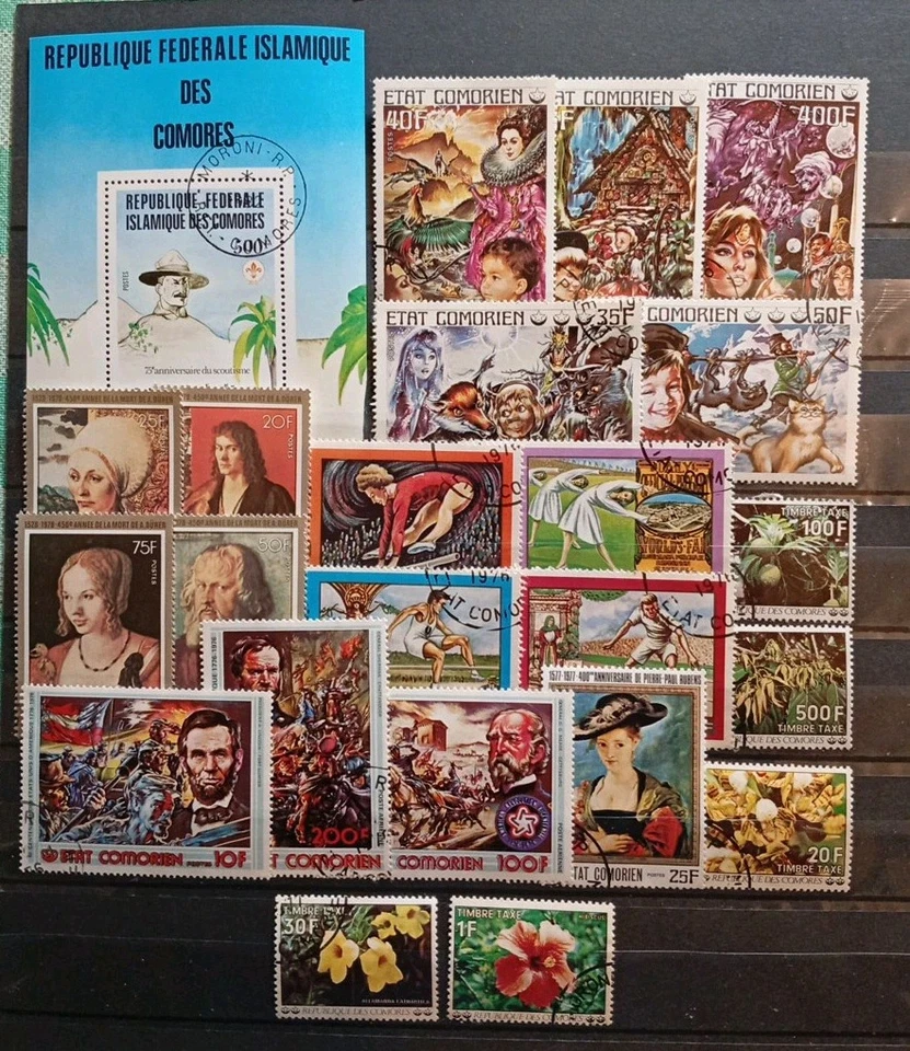 Z005 - COMORE - 23 francobolli usati - Изображение 1 из 1