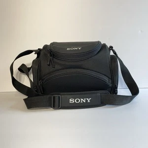 Sony Camcorder Case Bag LCS-CSH Black Multi-Pocket Zipper Carry Bag - Picture 1 of 16