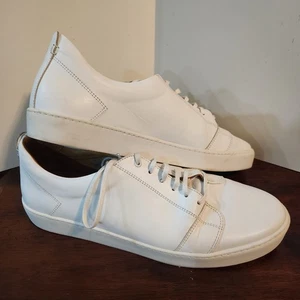 Zapatillas deportivas Jack Erwin de cuero blanco con cordones talla 12 M hechas en Portugal 🇵🇹 10615 - Imagen 1 de 16