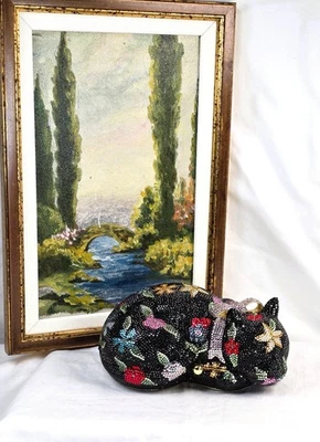 Judith Leiber VINTAGE Sleeping Cat Minaudiere--Rare, Retired - Image 1 of 4