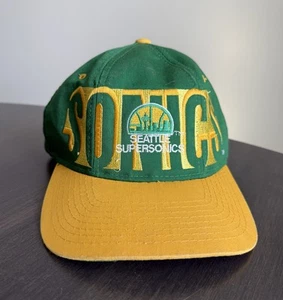 Vintage Seattle SuperSonics Starter SnapBack Hat NBA 90s - Picture 1 of 4