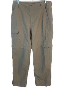 The North Face Convertible Pants Mens 32x32 Beige Cargo Hiking Nylon - Picture 1 of 14
