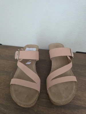 Women’s Annie Comfort Feminine Blush Wedge Sandals Size 6.5 Medium  - image 1 of 4
