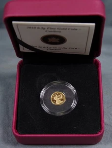 Canada 2010 0.5g Fine Gold Coin - Caribou (25-cent) - Picture 1 of 4