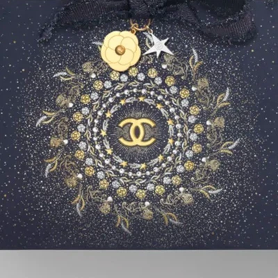 CHANEL Parfums Christmas Holiday gift Birthday charm Flower Star gold silver sp - Image 1 of 4