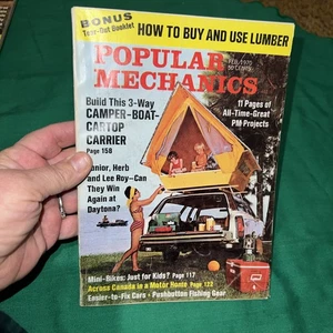 Popular Mechanics Magazine, Feb  1970 Build This 3-way Camper Boat Cartoo Carry - Picture 1 of 22