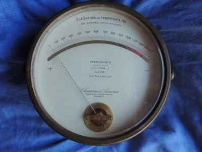 ancien cadran mesure elevation de temperature aperiodique  CHAUVIN ET ARNOUX - Photo 1/2