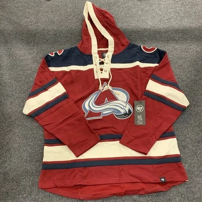 Sudadera con Capucha '47 Brand Colorado Avalanche '47 Lacer Unisex Talla 2XL Roja Foto 1 de 4