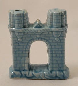 Vintage Ceramic Blue Castle Aquarium / Fish Tank Decoration - Picture 1 of 12