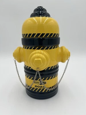 Core & Main 2024 Being ProActive Yellow & Black Fire Hydrant Cookie/Doggie Jar - Image 1 of 4