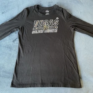 Majestic Las Vegas Golden Knights Damen Langarmshirt schwarz Logo XL - Bild 1 von 13