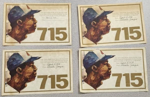 1974 Hank Aaron 715 “I Was There" Certificate, Lot of 4 - Picture 1 of 5