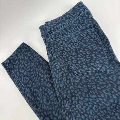 Pantalones SPANX Estampado Leopardo Ponte Tejido Para Mujer S/P Azul Marino Calce Ajustado Ajustados Foto 1 de 4