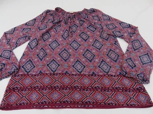 ALFOMBRA PERSA GAP ESTAMPADO BALINÉS MANGA LARGA BATA ESTILO GITANO BLUSA REINO UNIDO 12-14 - Imagen 1 de 19