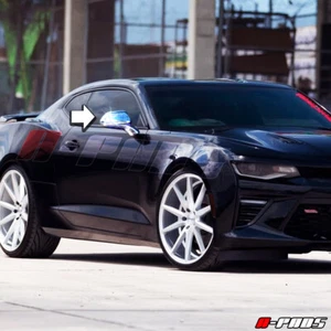 Ajuste 2016~2017 18 19 2020 21 Chevy Camaro espejo completo cubierta cromada adhesiva - Imagen 1 de 2