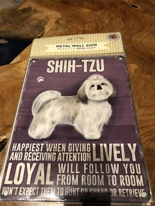 Shih-tzu - Tin Metal Wall Sign - Picture 1 of 1