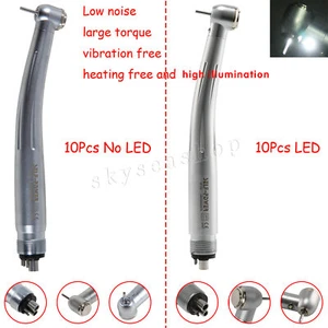Pieza de mano dental (LED E-generador de fibra) de alta velocidad turbina de aire de 4 orificios Stock en EE. UU. - Imagen 1 de 6