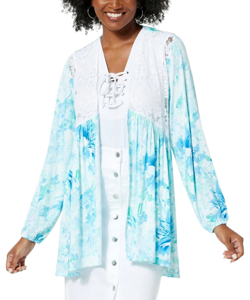 Topper de encaje Colleen Lopez azul bebé Foto 1 de 1