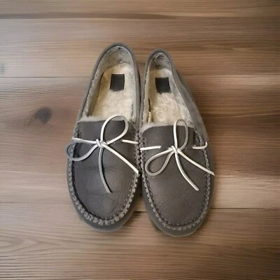 Zapatillas mocasines UGG Dakota de piel de oveja para mujer talla 8 gris sello 1092131 Foto 1 de 4