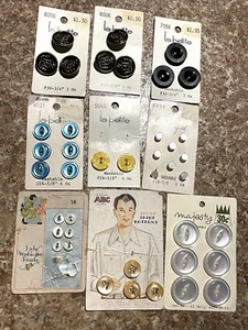 Vintage Button Cards W/Graphics Lady Washington,Boutique,Majestic,La petite 41 - Picture 1 of 9