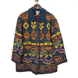 Chaqueta Cedar Canyon Textura Pesada Talla 1X Suroeste Azteca Colorida Sedona - Imagen 1 de 15