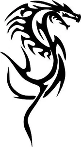 Dragon Tribal Monster Fantasy Beast Car Truck Window Laptop Vinyl Decal Sticker - Picture 1 of 2