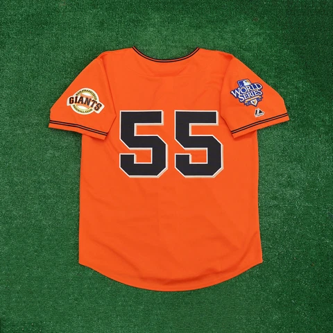 Tim Linecum 2010 San Francisco Giants Men's Alt Orange World Series Jersey Cover