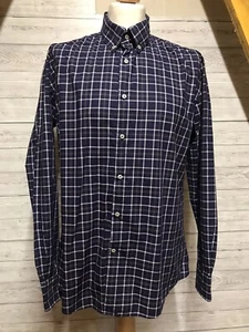Paul & Shark Yachting Mens Designer Blue Check Smart Casual Shirt Size Large L - Picture 1 of 10