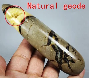 Polished DRAGON SEPTARIAN GEODE Wand Reflexology Massage Crystal Healing Energy - Picture 1 of 12