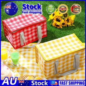 Soft Cooler Bag Dual Zippers Picnic Basket Bag Large Capacity for Camping Picnic - Picture 1 of 21