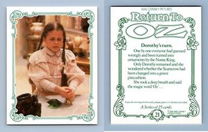 Dorothy's Turn #21 Return To OZ 1985 Walt Disney Trading Card