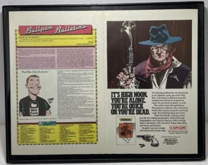 Vintage Nintendo Capcom Ad Wall Art Framed 11”x 14” w/ Bullpen Bulletins - Picture 1 of 5