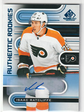 22-23 SP GAME USED AUTHENTIC ROOKIE BLUE AUTOGRAPH #154 ISAAC RATCLIFFE RC AUTO
