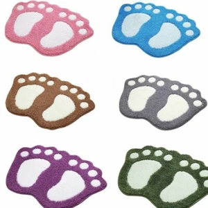 Non-Slip Cute Big Feet Carpet Bath Mat Absorbent Bathroom Rug Floor Mats Doormat - Picture 1 of 48