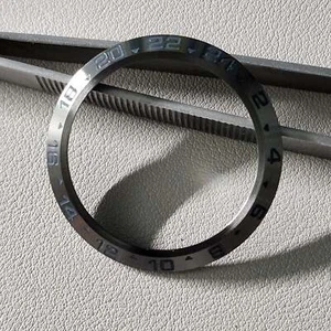 Bezel SLIM 24HR SKX007 / Gunmetal Color Brushed Dark fonts SKX007 SKX009 SKX - Picture 1 of 2