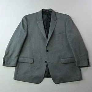 IZOD 50R Gray Woven 2 Button Mens Blazer Suit Jacket Sport Coat - Picture 1 of 12