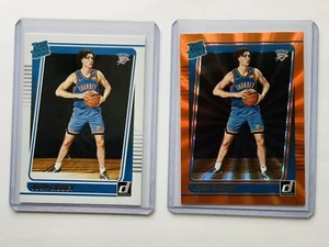 Josh Giddey 2021-22 Donruss Rated Rookie Orange Laser Prizm RC e Base Thunder - Foto 1 di 5