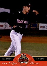 2013 New Britain Rock Cats Grandstand 12 Edgar Ibarra Valencia Venezuela VZ Card