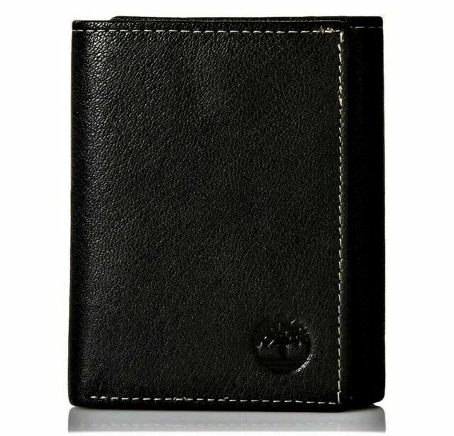 Timberland D10241 Trifold Leather Wallet - Black